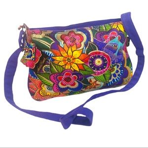 Floral Cat Laurel Burch Crossbody Purse NWT